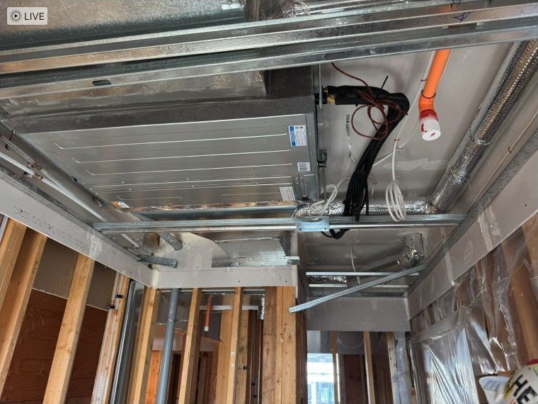 Commercial above-ceiling ductwork field record